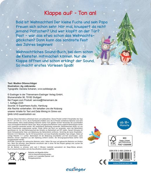 Produktbild: Mein Klapp-Sound-Buch: H&ouml;r mal her, es weihnachtet sehr!