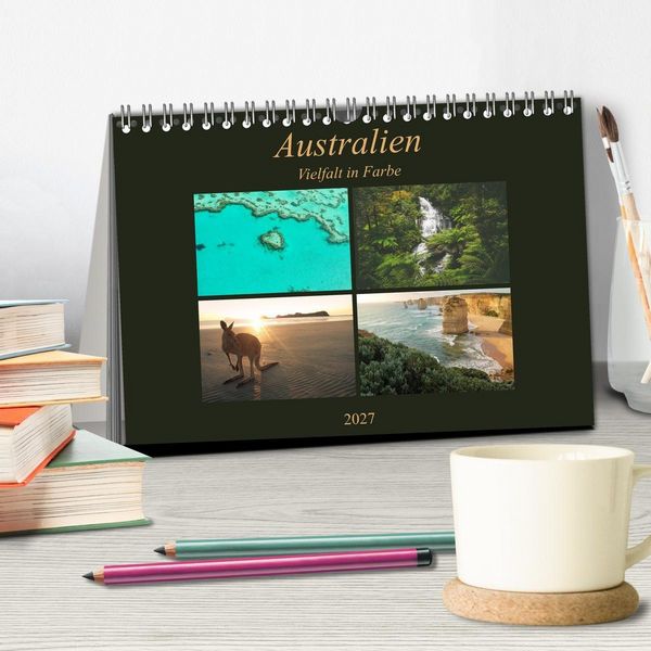 Produktbild: Australien - Farbige Vielfalt (Tischkalender 2027 DIN A5 quer), CALVENDO Monatskalender