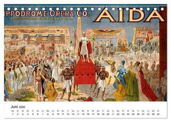 Produktbild: Vintage-Poster aus Theater, Film und Werbung (Tischkalender 2026 DIN A5 quer), CALVENDO Monatskalender