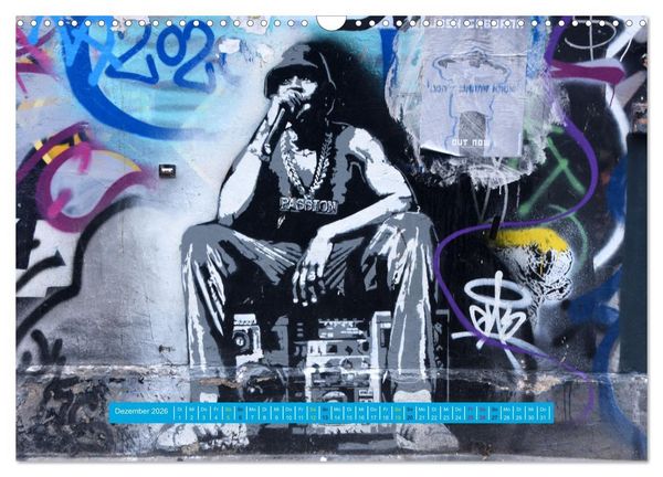 Produktbild: Streetart-Kunst, die die Stra&szlig;en Londons atmen l&auml;sst (Wandkalender 2026 DIN A3 quer), CALVENDO Monatskalender