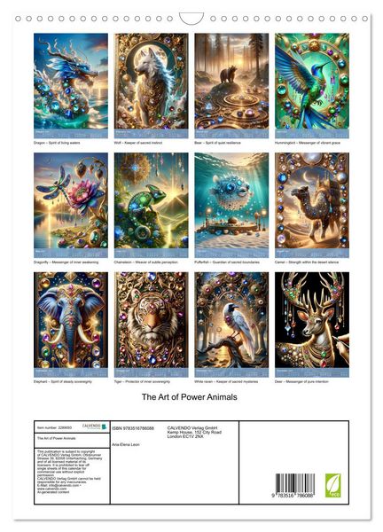 Produktbild: The Art of Power Animals (Wall Calendar 2027 DIN A3 portrait), CALVENDO 12 Month Wall Calendar