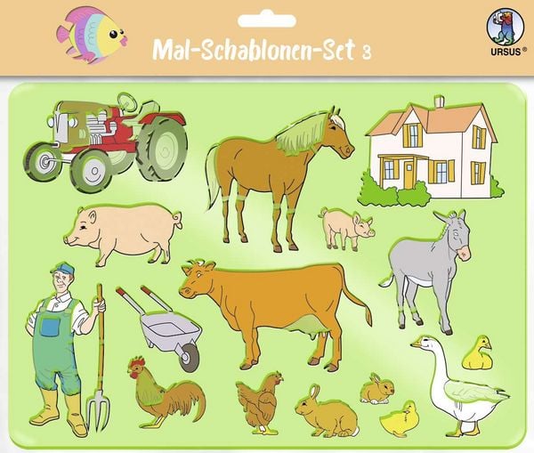 Produktbild: Mal-Schablonen-Set 1 ("Tiere")