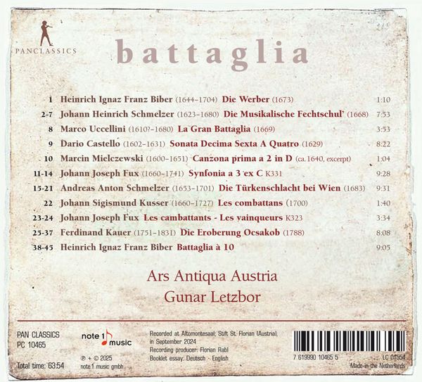 Produktbild: Battaglia - Works by Biber,Schmelzer,Castello,F