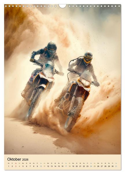 Produktbild: Motorrad W&uuml;stenrennen (Wandkalender 2026 DIN A3 hoch), CALVENDO Monatskalender