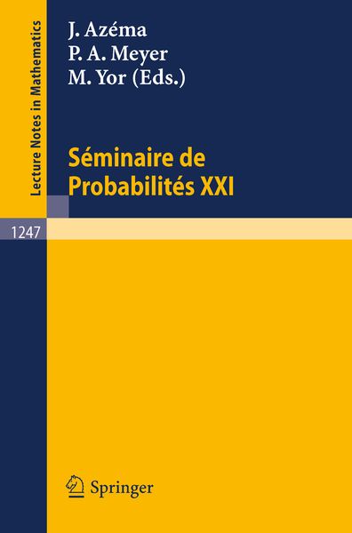 Produktbild: Seminaire de Probabilites XXI