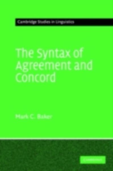 Produktbild: Syntax of Agreement and Concord