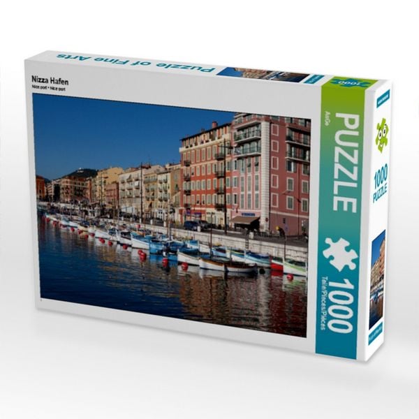 CALVENDO Puzzle Nizza Hafen | 1000 Teile Lege-Größe 64x48cm Foto-Puzzle für glückliche Stunden