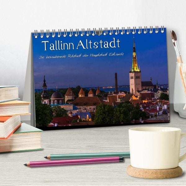 Produktbild: Tallinn Altstadt (Tischkalender 2026 DIN A5 quer), CALVENDO Monatskalender