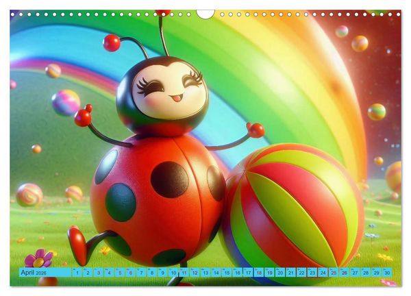 Produktbild: Kindertr&auml;ume - Lachen mit tierischen Kameraden (Wandkalender 2026 DIN A3 quer), CALVENDO Monatskalender