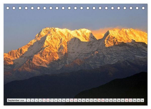Produktbild: Einzigartiges NEPAL (Tischkalender 2026 DIN A5 quer), CALVENDO Monatskalender