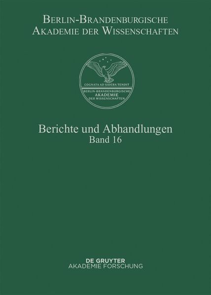 Produktbild: Berichte und Abhandlungen. Band 16