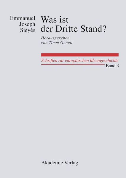 Produktbild: Was ist der Dritte Stand? Ausgew&auml;hlte Schriften