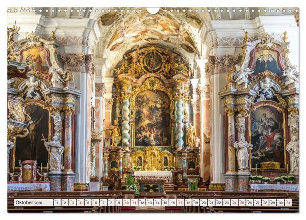Produktbild: Bayerns Kirchen (Wandkalender 2026 DIN A3 quer), CALVENDO Monatskalender