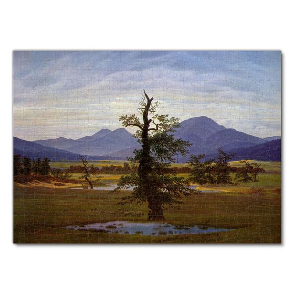 Produktbild: Lais Puzzle Caspar David Friedrich - Einsamer Baum (Dorflandschaft bei Morgenbeleuchtung, Harzlandschaft) 500 Teile