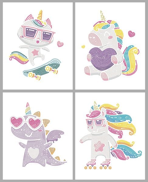 Produktbild: DOTZIES BY DIAMOND DOTZ - Diamond Painting Neon Einh&ouml;rner