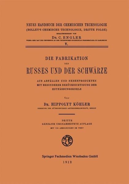 Produktbild: Die Fabrikation des Russes und der Schw&auml;rze