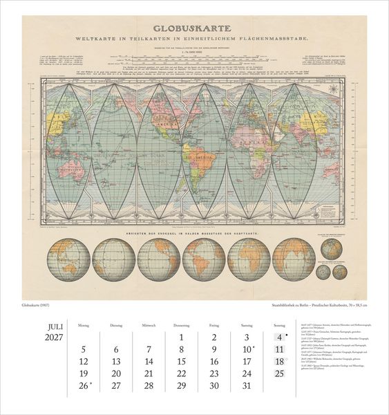 Produktbild: Geographisch-Kartographischer Kalender 2027