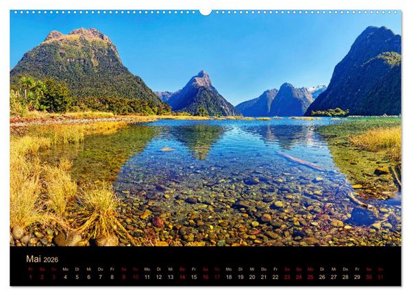 Produktbild: S&uuml;dseetraum Neuseeland (Wandkalender 2026 DIN A2 quer), CALVENDO Monatskalender