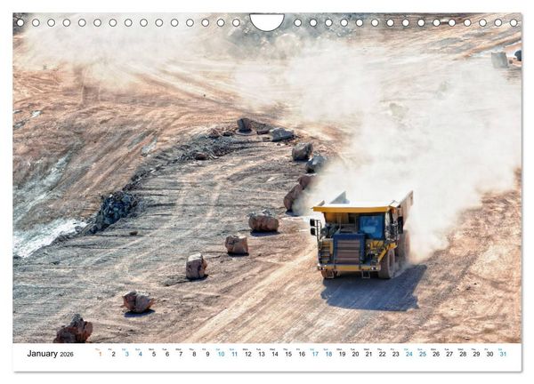 Produktbild: Mining machines in action - Various open-pit mines (Wall Calendar 2026 DIN A4 landscape), CALVENDO 12 Month Wall Calendar
