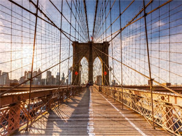 Produktbild: CALVENDO Puzzle Brooklyn Bridge | 1000 Teile Lege-Gr&ouml;&szlig;e 64x48cm Foto-Puzzle f&uuml;r gl&uuml;ckliche Stunden