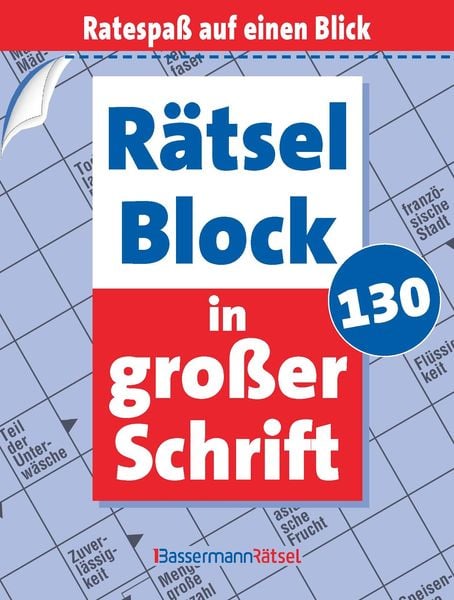 Produktbild: R&auml;tselblock in gro&szlig;er Schrift 130