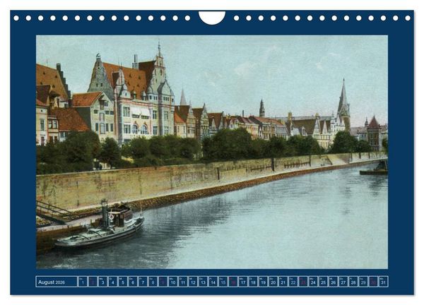 Produktbild: Historisches Bremen an der Weser von 1888 bis 1918 (Wandkalender 2026 DIN A4 quer), CALVENDO Monatskalender