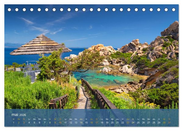 Produktbild: Sardaigne - L'&acirc;me sauvage de la M&eacute;diterran&eacute;e (Calendrier de bureau 2026 DIN A5 vertical), CALVENDO calendrier mensuel