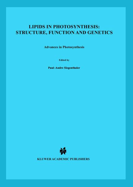 Produktbild: Lipids in Photosynthesis: Structure, Function and Genetics