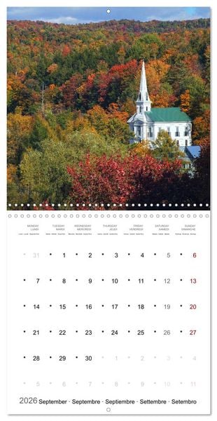 Produktbild: New England - from Rhode Island to Maine (Wall Calendar 2026 12 &times; 12 Inch) CALVENDO 12 Month Wall Calendar