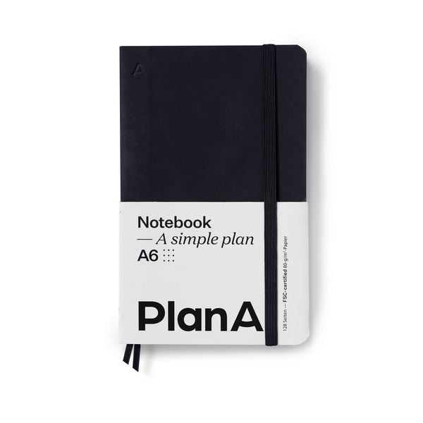 Produktbild: Notizbuch A6 Softcover Punktiert Midnight Black