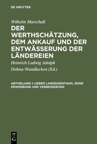 Produktbild: Ueber Landeigenthum, seine Erwerbung und Verbesserung