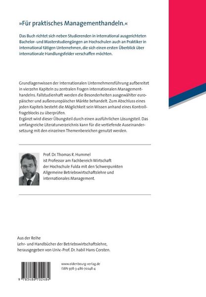 Produktbild: Unternehmensf&uuml;hrung im internationalen Kontext