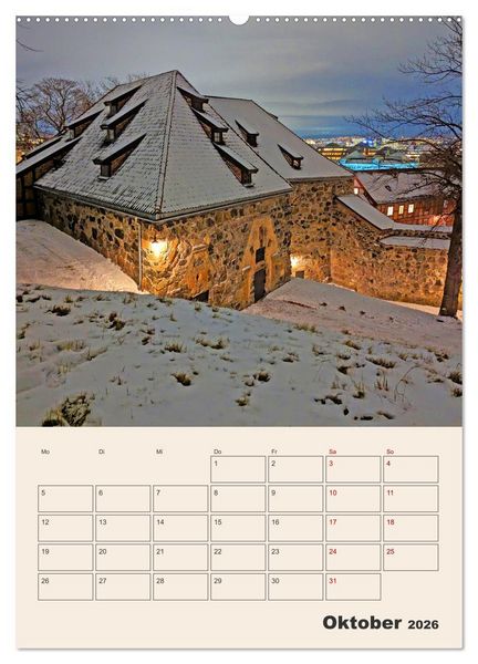 Produktbild: Winterliches Oslo - Terminplaner (hochwertiger Premium Wandkalender 2026 DIN A2 hoch), Kunstdruck in Hochglanz