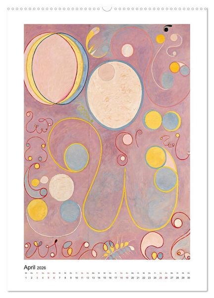 Produktbild: Hilma af Klint - Ein Jahr voller mystischer Kunst (hochwertiger Premium Wandkalender 2026 DIN A2 hoch), Kunstdruck in Hochglanz