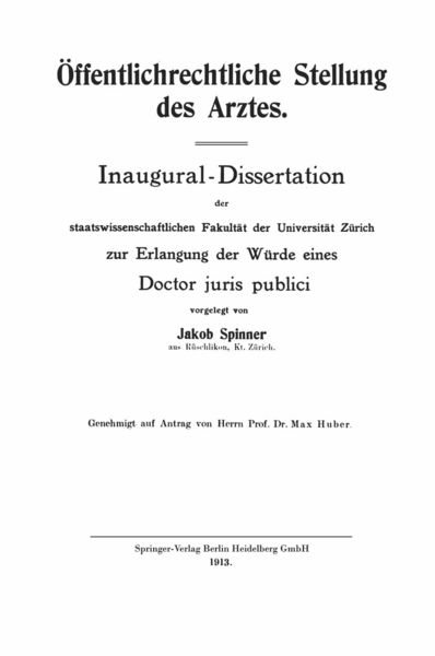 Produktbild: &Ouml;ffentlichrechtliche Stellung des Arztes