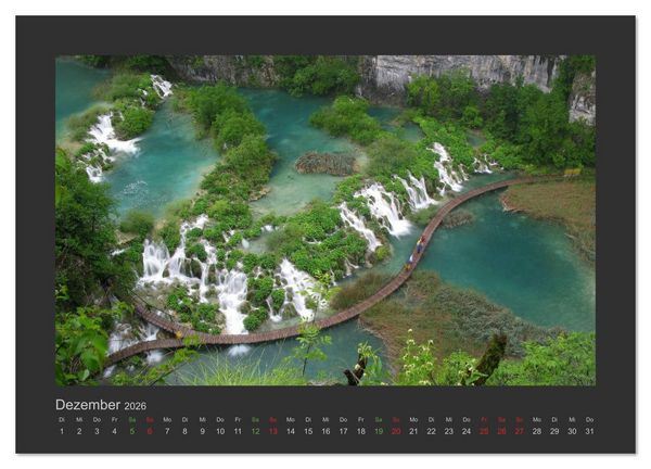 Produktbild: FALLENDE WASSER (Wandkalender 2026 DIN A2 quer), CALVENDO Monatskalender