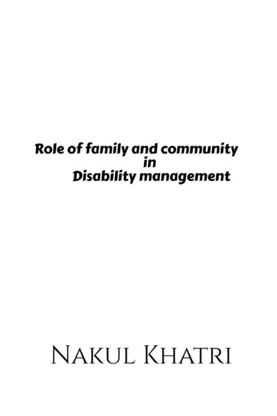 Produktbild: Role of family and community in Disability management