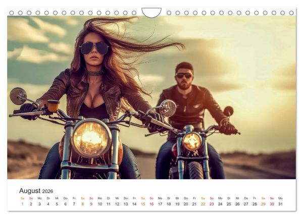 Produktbild: Frauen Power Motorrad (Wandkalender 2026 DIN A4 quer), CALVENDO Monatskalender