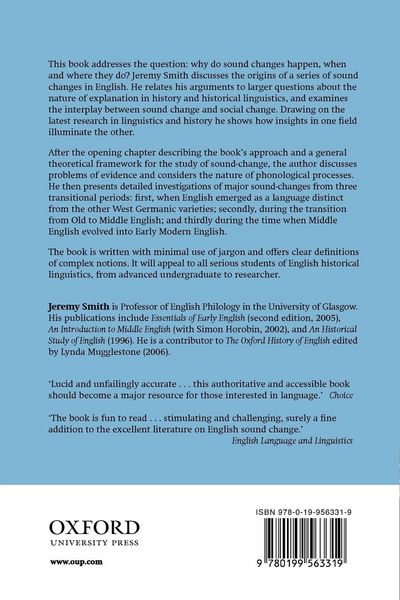 Produktbild: Sound Change and the History of English