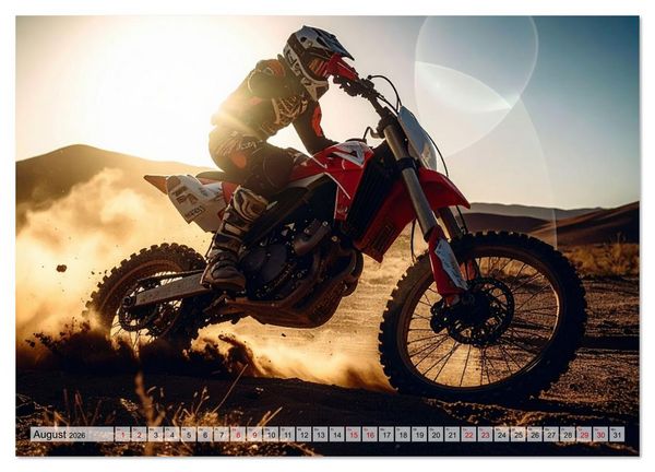 Produktbild: W&uuml;stenabenteuer - Spektakul&auml;re Moto-Rallys (Wandkalender 2026 DIN A4 quer), CALVENDO Monatskalender