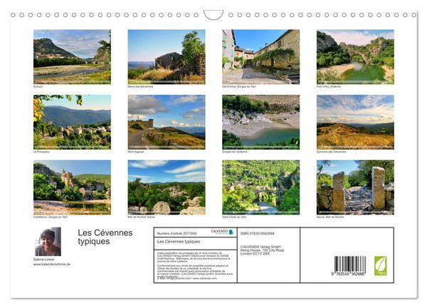 Produktbild: Les C&eacute;vennes typiques (Calendrier mural 2026 DIN A3 vertical), CALVENDO calendrier mensuel