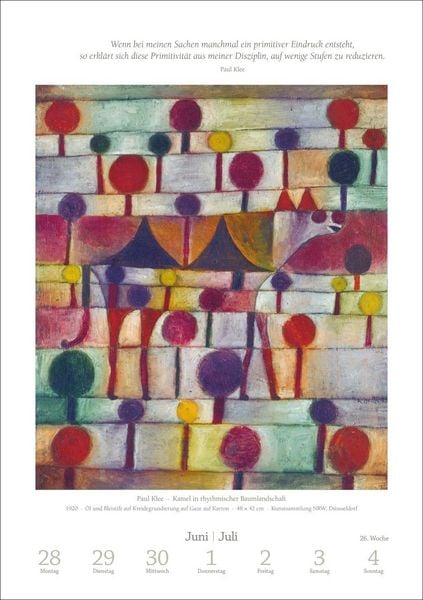 Produktbild: Kunst Wochen-Kulturkalender 2027 - 53 Meisterwerke der Malerei