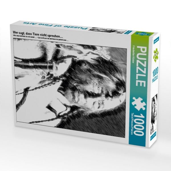 CALVENDO Puzzle Wer sagt, dass Tiere nicht sprechen.... | 1000 Teile Lege-Größe 64x48cm Foto-Puzzle für glückliche Stunden