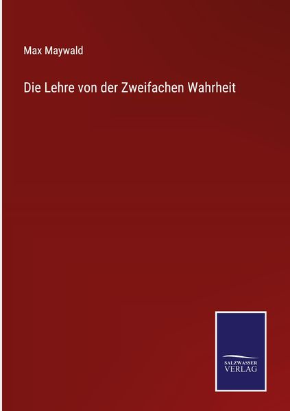 Produktbild: Die Lehre von der Zweifachen Wahrheit