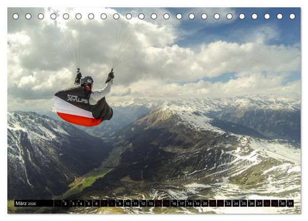 Produktbild: Paragliding - unvergessliche Momente erleben (Tischkalender 2026 DIN A5 quer), CALVENDO Monatskalender