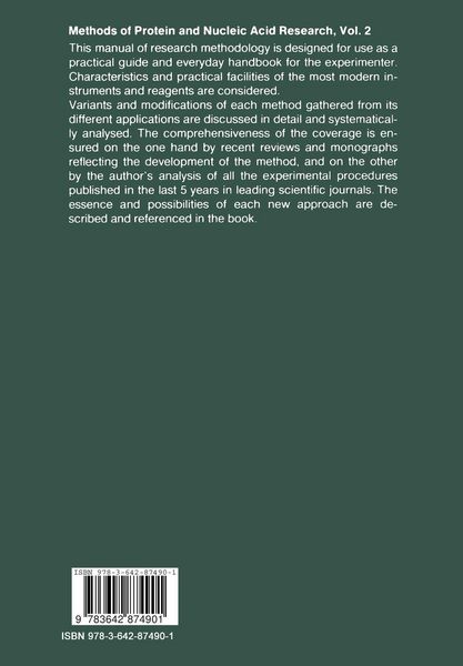 Produktbild: Methods of Protein and Nucleic Acid Research