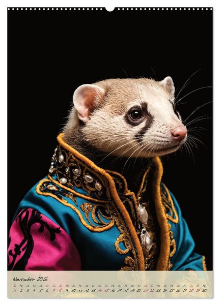 Produktbild: Barocke Tierportraits - Kunst und Klassik (Wandkalender 2026 DIN A2 hoch), CALVENDO Monatskalender