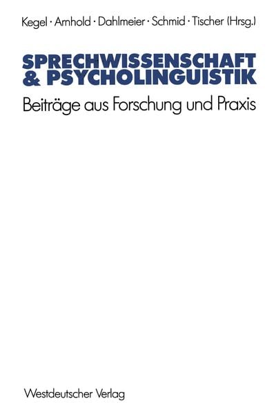 Produktbild: Sprechwissenschaft & Psycholinguistik