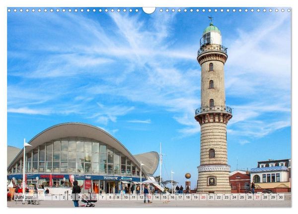 Produktbild: Hansestadt Rostock Historischer Stadtkern bis Warnem&uuml;nde (Wandkalender 2027 DIN A3 quer), CALVENDO Monatskalender