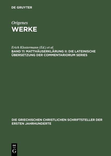 Produktbild: Matth&auml;userkl&auml;rung II: Die lateinische &Uuml;bersetzung der Commentariorum Series